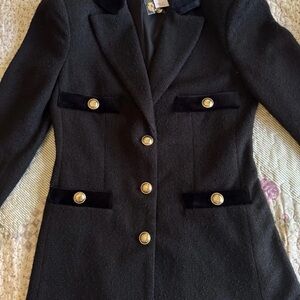 Express Black Blazer with Gold Buttons, NWT